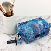 Load image into Gallery viewer, Coral Reef Medium Box Makeup Bag. Design by The Scenic Route.
