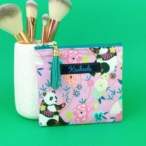 Pink Panda Coin Purse. Pink Coin Purse - Kashzale Cosmetic Bags