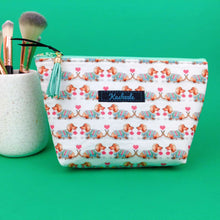 Load image into Gallery viewer, Dachshund Medium Cosmetic Bag. White
