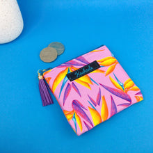 Load image into Gallery viewer, Paradise Birds Coin Purse. Kasey Rainbow Design.
