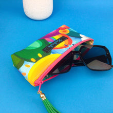 Load image into Gallery viewer, Rainbow Land Sunglasses bag, glasses case. Kasey Rainbow Design
