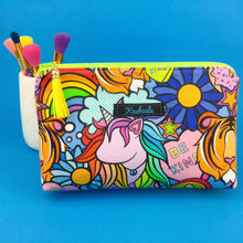 Load image into Gallery viewer, Kasey&#39;s Dream Medium Makeup Bag. Kasey Rainbow Design. - Kashzale Cosmetic Bags
