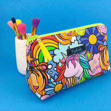 Load image into Gallery viewer, Kasey&#39;s Dream Medium Makeup Bag. Kasey Rainbow Design. - Kashzale Cosmetic Bags
