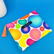 Load image into Gallery viewer, Rainbow Rocks Clutch, Small makeup bag. Kasey Rainbow Design.
