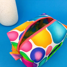 Load image into Gallery viewer, Rainbow Rocks Medium Box Makeup Bag. Kasey Rainbow Design.
