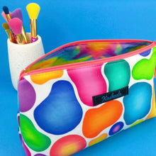 Load image into Gallery viewer, Rainbow Rocks Medium Makeup Bag. Kasey Rainbow Design.
