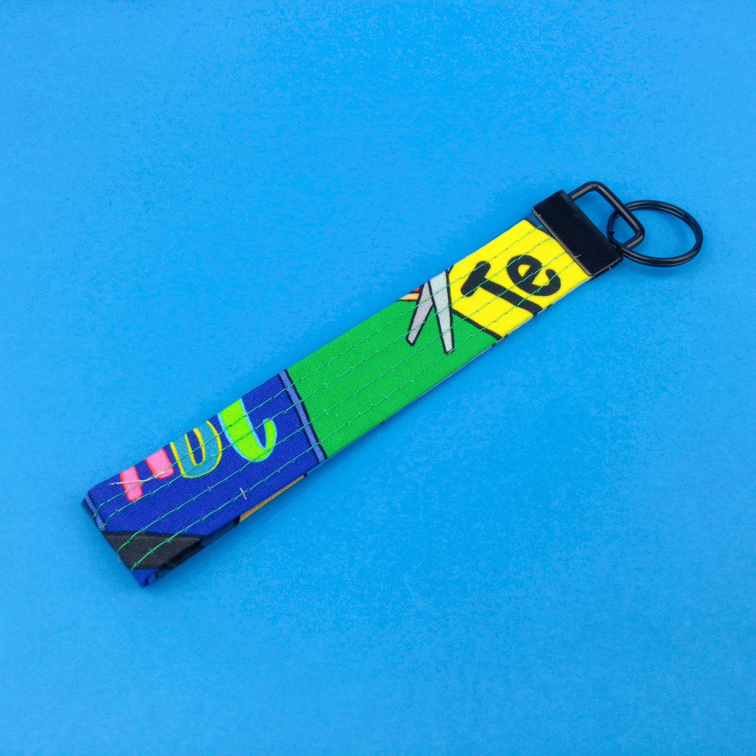 Teachers Pet Key Fob. Kasey Rainbow Design