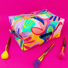 Load image into Gallery viewer, Disco Large Box Cosmetic Bag. World of Mik Design.
