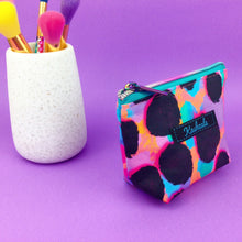 Load image into Gallery viewer, Tropical Cheetah Small Makeup Bag. Inky Soda Design.
