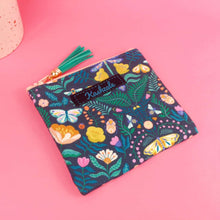 Load image into Gallery viewer, Navy Floral Coin Purse.
