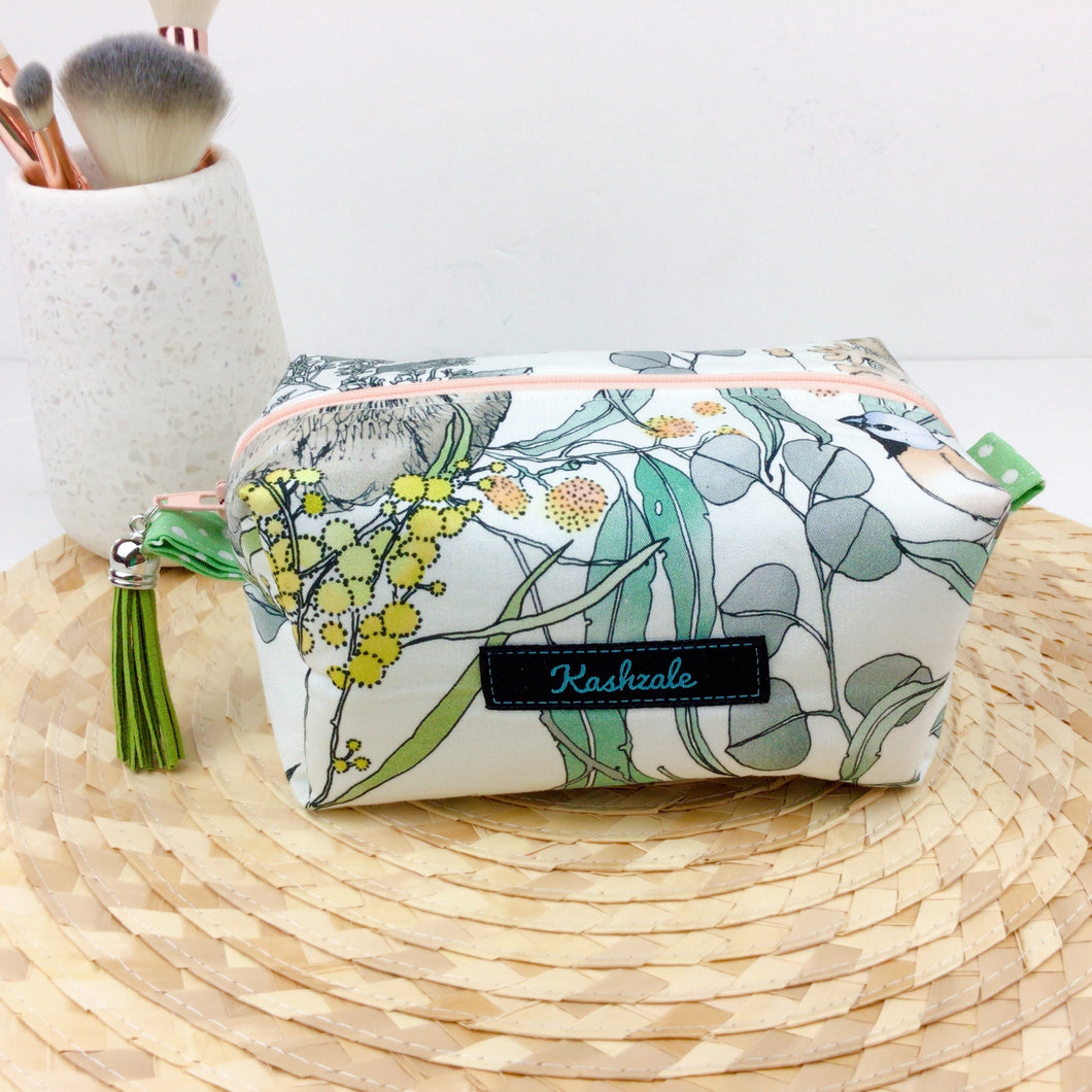 Endangered Species Medium Box Makeup Bag. Design by The Scenic Route.