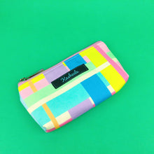 Load image into Gallery viewer, Pastel Plaid Sunglasses bag, glasses case. Kasey Rainbow Design
