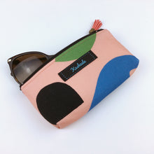 Load image into Gallery viewer, Peach Abstract Sunglasses bag, glasses case.
