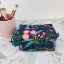 Load image into Gallery viewer, Blossom Bird Medium Box Makeup Bag.
