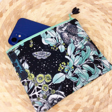 Load image into Gallery viewer, Nocturnal Small Clutch, Small makeup bag. Design by The Scenic Route.
