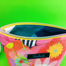 Load image into Gallery viewer, Glorious Garden Medium Cosmetic Bag. Robyn Hammond Design.
