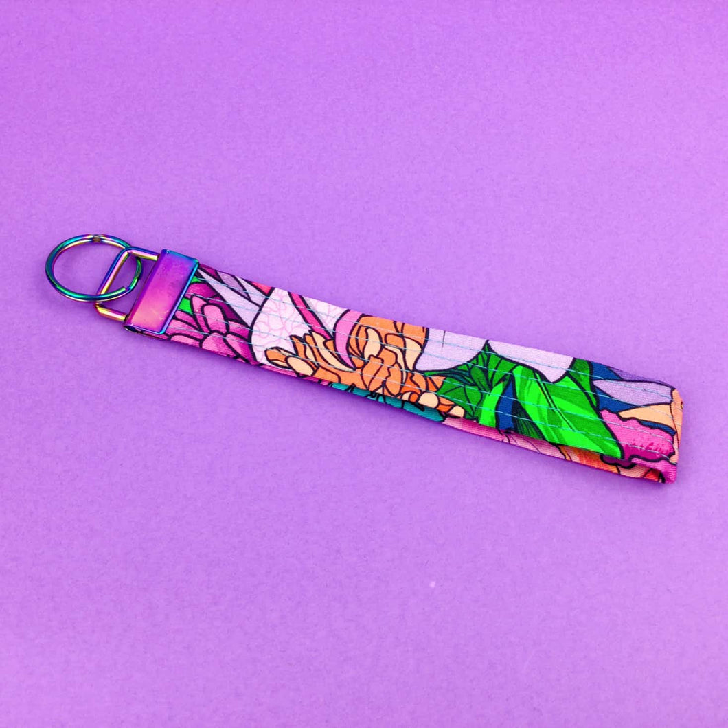Flower Burst Key Fob. Kasey Rainbow Design