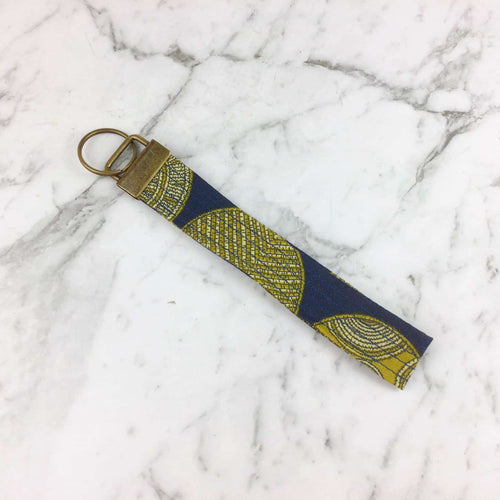 Olive Green and Navy Key Fob. - Kashzale Cosmetic Bags