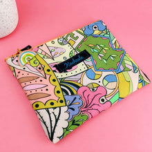 Load image into Gallery viewer, Pastel Abstract Small Clutch, Small makeup bag.
