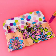 Load image into Gallery viewer, Mandala Magnifica Peach Essential Oil Roller Pouch, 5 Roller Pouch. Exclusive Design.
