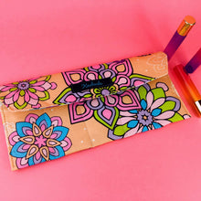 Load image into Gallery viewer, Mandala Magnifica Peach Essential Oil Roller Pouch, 5 Roller Pouch. Exclusive Design.
