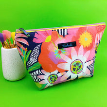 Load image into Gallery viewer, Glorious Garden Large Makeup Bag. Robyn Hammond Design.
