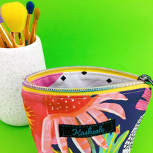 Load image into Gallery viewer, Glorious Garden Small Makeup Bag.  Robyn Hammond Design.
