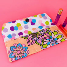 Load image into Gallery viewer, Mandala Magnifica Peach Essential Oil Roller Pouch, 5 Roller Pouch. Exclusive Design.
