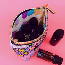 Load image into Gallery viewer, Mandala Magnifica Mauve Essential Oil Bag,  Six Bottle Bag. Kashzale Exclusive Design.
