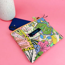 Load image into Gallery viewer, Pastel Abstract Small Clutch, Small makeup bag.
