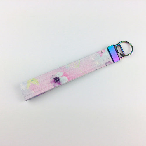 Pastel Floral Print Key Fob. - Kashzale Cosmetic Bags