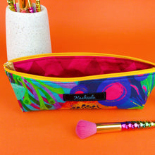 Load image into Gallery viewer, Reef Rainbow Makeup Brush Bag.  Kasey Rainbow Design. - Kashzale Cosmetic Bags
