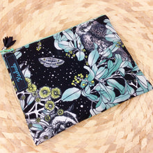 Load image into Gallery viewer, Nocturnal Small Clutch, Small makeup bag. Design by The Scenic Route.
