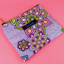 Load image into Gallery viewer, Mandala Magnifica Mauve Small Clutch, Small makeup bag. Exclusive Design.
