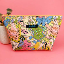 Load image into Gallery viewer, Pastel Abstract Large Makeup Bag.
