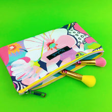 Load image into Gallery viewer, Glorious Garden Zipper Pouch, Travel Pouch.  Robyn Hammond Design.
