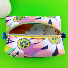 Load image into Gallery viewer, Glorious Garden Large Box Cosmetic Bag. Robyn Hammond Design.
