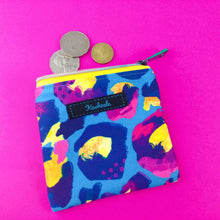 Load image into Gallery viewer, Electric Leopard Coin Purse. Kasey Rainbow Design.
