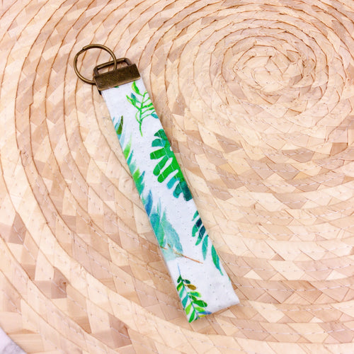 Green Leaf Key Fob. - Kashzale Cosmetic Bags